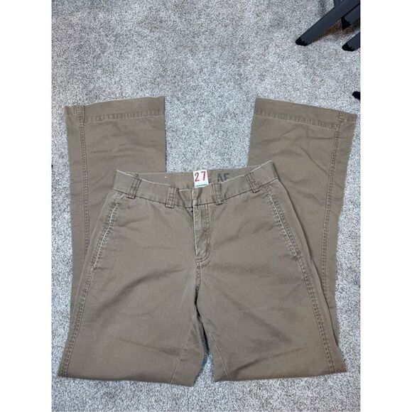 Vintage Abercombie & Fitch Y2K Flare Leg khakis size 2 - Picture 1 of 9